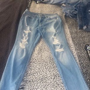 Crop blue jeans size 12